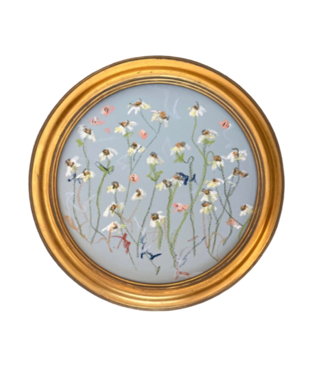 Encore framed round original artwork, front view