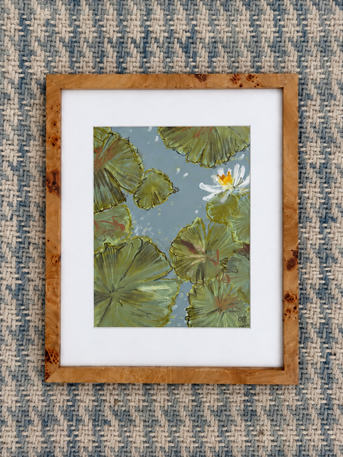 Lily Pads and Koi Ponds No. 2 framed original painting